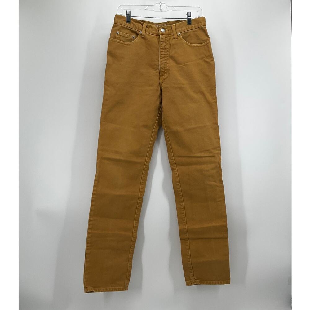 Vintage GUESS Georges Marciano Gold 90s Jeans Sz 31 Made in USA Triangle Logo